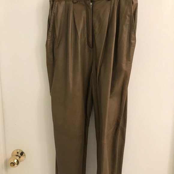 Emilio Rossi Ladies Leather Pants in size 8 - Brand New - Picture 1 of 4